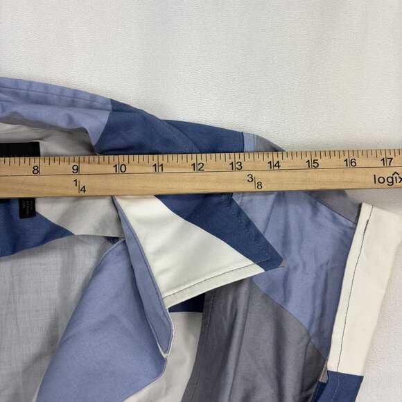 Donna Karan 1950s-Inspired Geometric Shirt Dress Midi Sz 6 - Picture 8 of 9